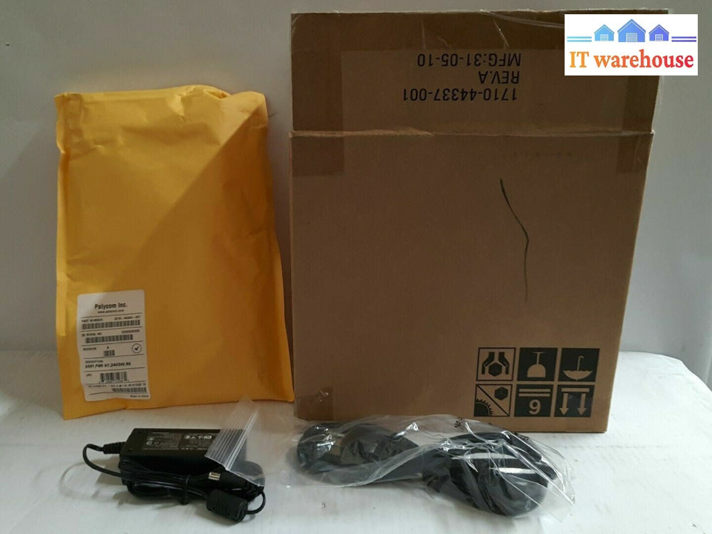- 5x NEW Polycom 24V 500MA AC Adapter 1465-42340-003 SPA12A24B w/ power cord @@@