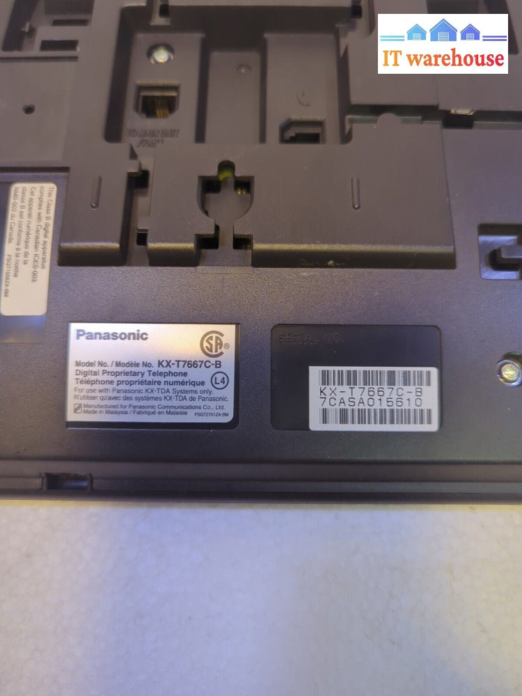 - 5x PANASONIC KX-T7667 KX-T7667C-B 12 Button Telephone BASE (No Handset/Stand)