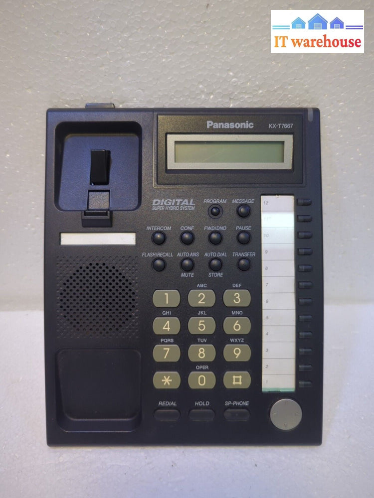 - 5x PANASONIC KX-T7667 KX-T7667C-B 12 Button Telephone BASE (No Handset/Stand)