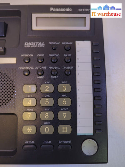 - 5x PANASONIC KX-T7667 KX-T7667C-B 12 Button Telephone BASE (No Handset/Stand)