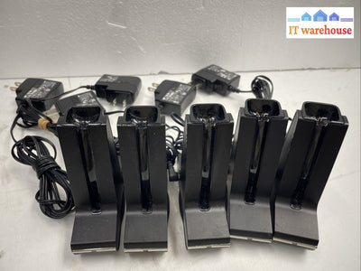 5X Plantronics Charge Base with Adapter  for  WH500 Headset  +