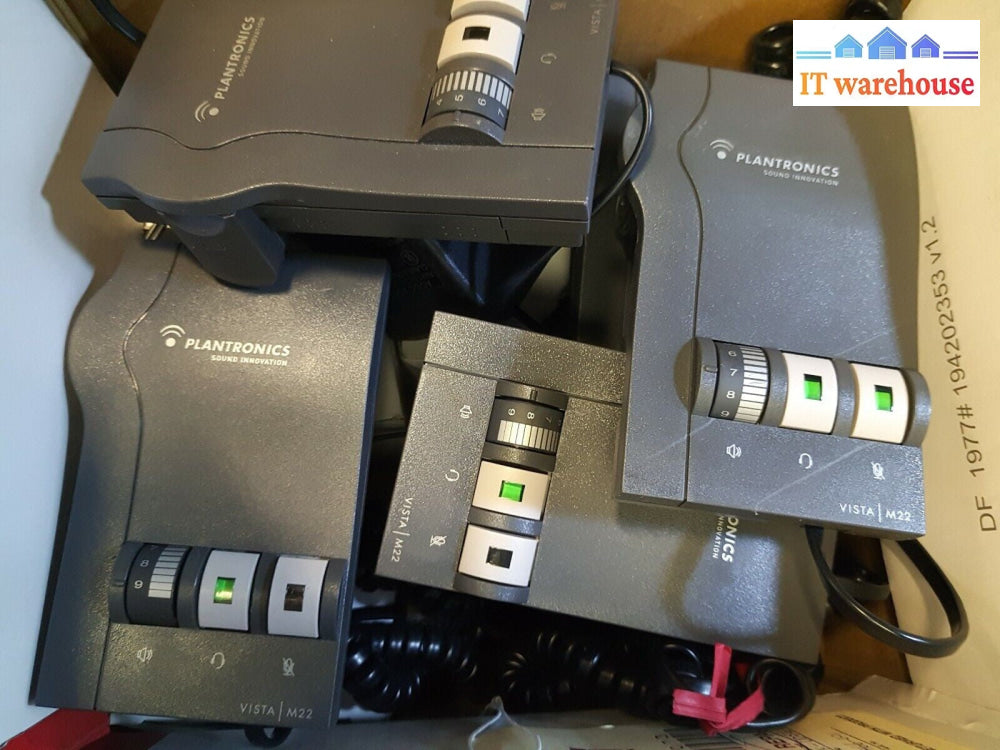 - 5x Plantronics M22 Vista Headset Amplifier W/ AC ADAPTER TESTED