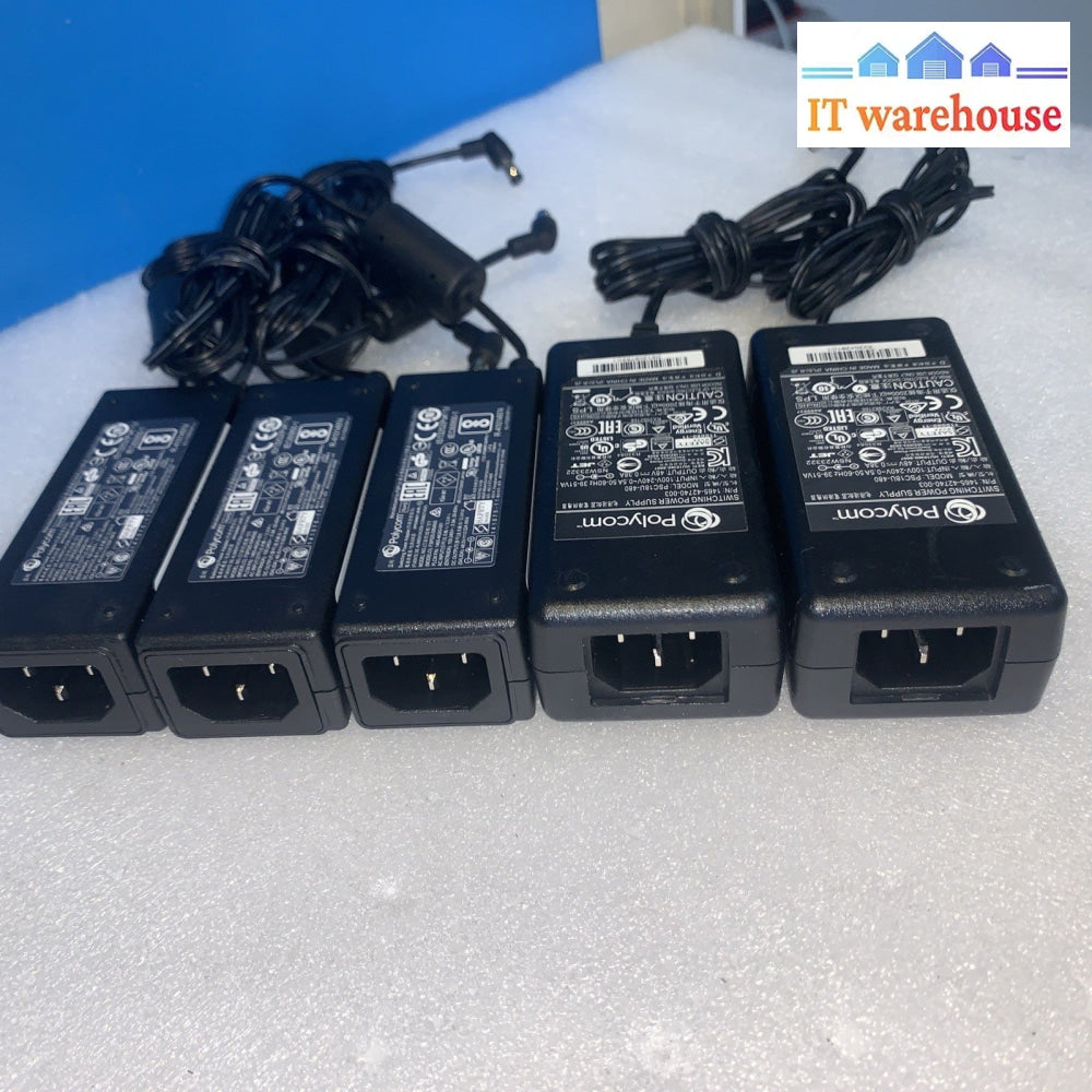(5x) Polycom telephone PSC18U-480, 48V 0.38A~0.52A Ac adapter