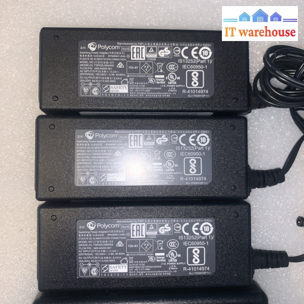 (5x) Polycom telephone PSC18U-480, 48V 0.38A~0.52A Ac adapter