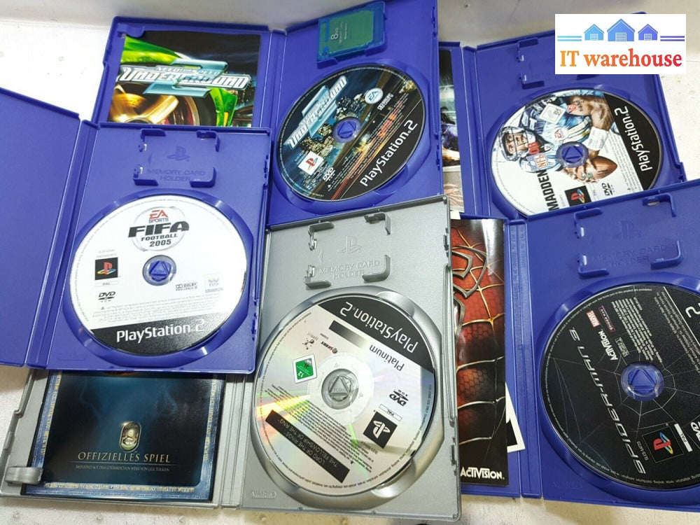 - 5x PS2 GAME DISC With BOX (FIFA2005,SPIDERMAN,FIFA06,NEED FOR SPEED...)