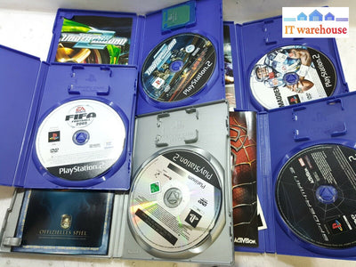 - 5X Ps2 Game Disc With Box (Fifa2005 Spiderman Fifa06 Need For Speed...)