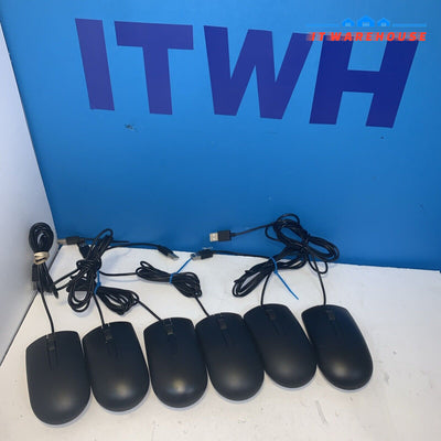 6 x Nice Dell USB Wired 3-Button Optical Mouse