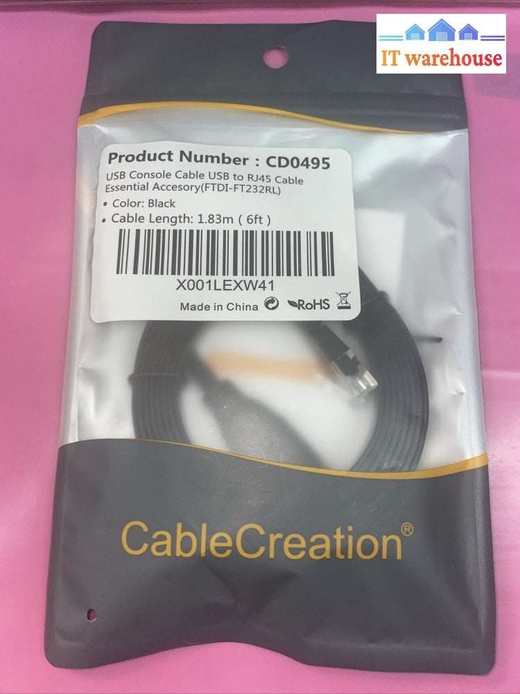 6FT  USB Console Cable USB to RJ45 CableEssential Accesory(FTDI-FT232RL)