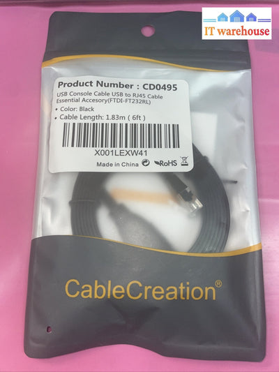 6FT  USB Console Cable USB to RJ45 CableEssential Accesory(FTDI-FT232RL)