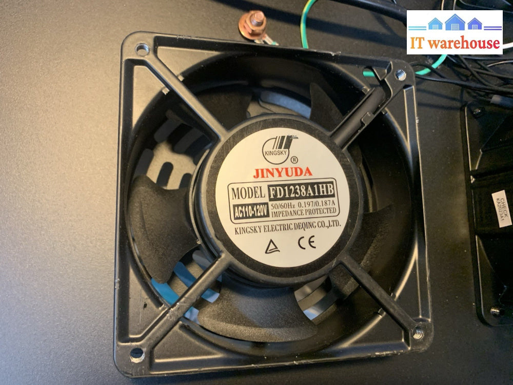 6x 120mm AC 110V Industrial Cooling Fans Metal Rack Mining Server Ventilation