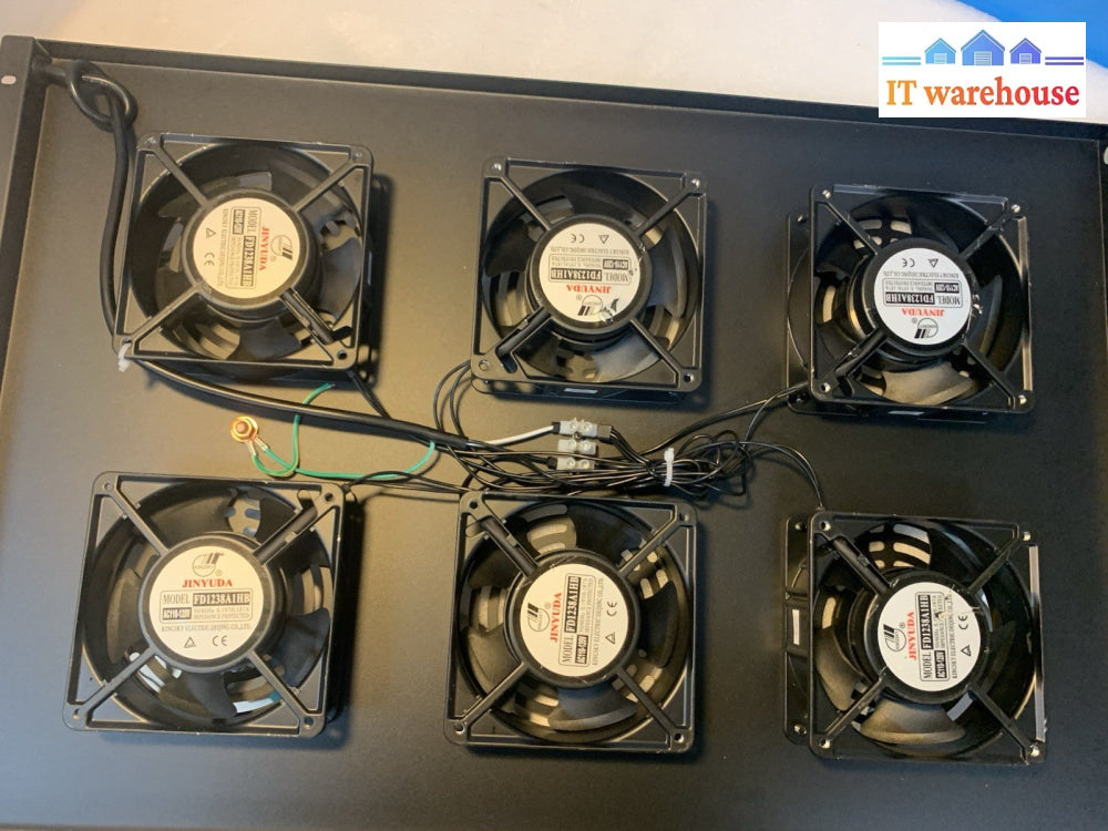 6x 120mm AC 110V Industrial Cooling Fans Metal Rack Mining Server Ventilation