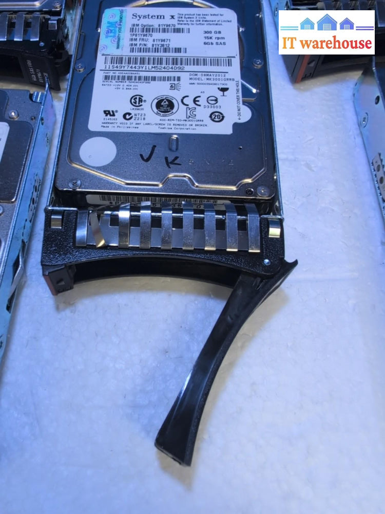6x 81Y9670 81Y9671 IBM System X 300GB 15K 6GBPS 2.5" SAS SERVER HDD Tested -