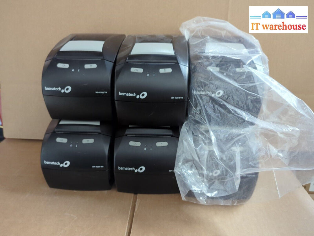 6x BEMATECH Logic Controls MP-4200 TH Thermal Receipt Printer USB (NO AC) -