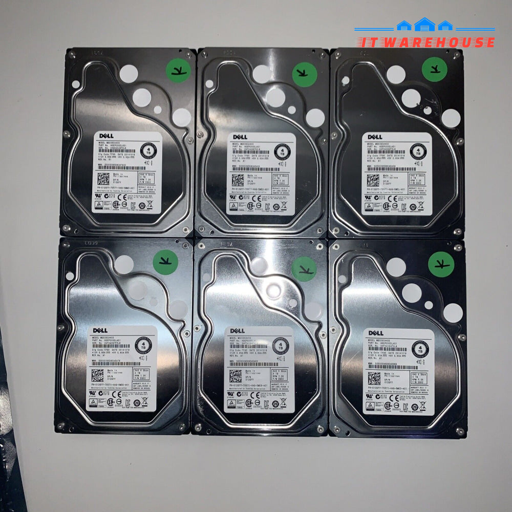 (6x) Dell MG03SCA400 4TB 3.5’’ 6Gbps 7.2K SAS Hard Drive 012GYY (1K + days left)