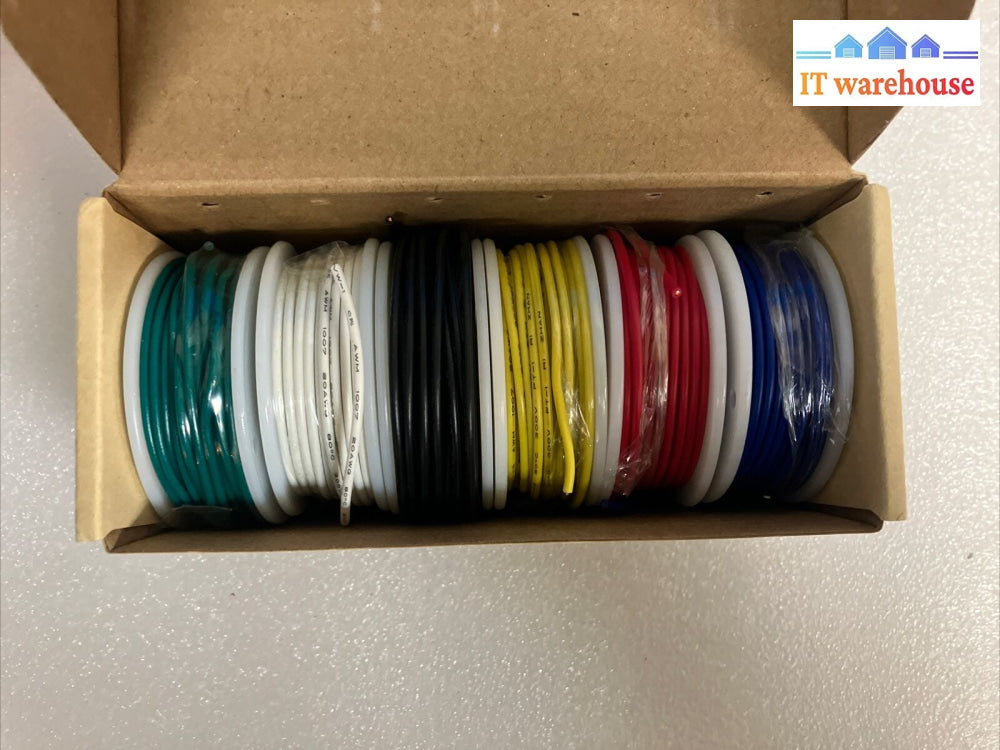 6X Different Colored 26Ft 20 Awg Solid Core Hookup Wires ~