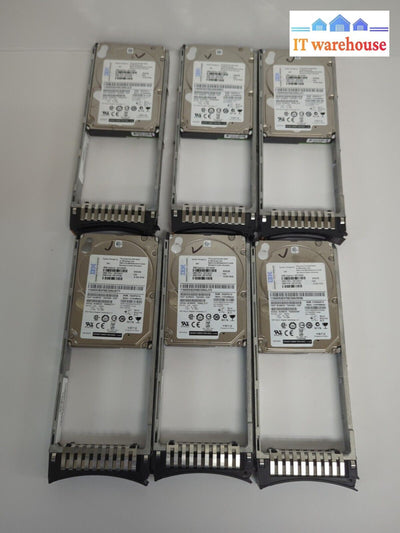 6x IBM 00Y2505  00Y2431 900GB 10K 6G 2.5" Hard Drive W/Caddy 00Y5708 TESTED -