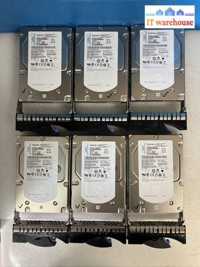 6X Ibm 44W2234 300Gb 15K Sas Hdd St3300657Ss Fru 44W2235 P/N 44W2238 W/ Caddy ~