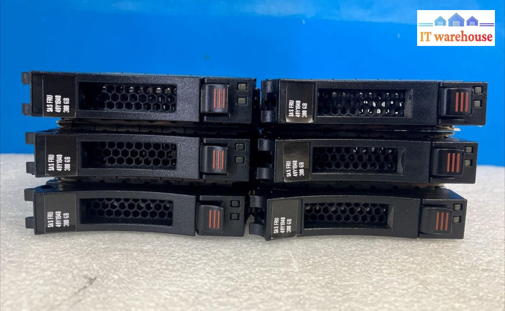 6x IBM 49Y1836 300GB 10K SAS 2.5" HDD ST9500603SS 49Y1840 PN 49Y1839 W/ Caddy ~