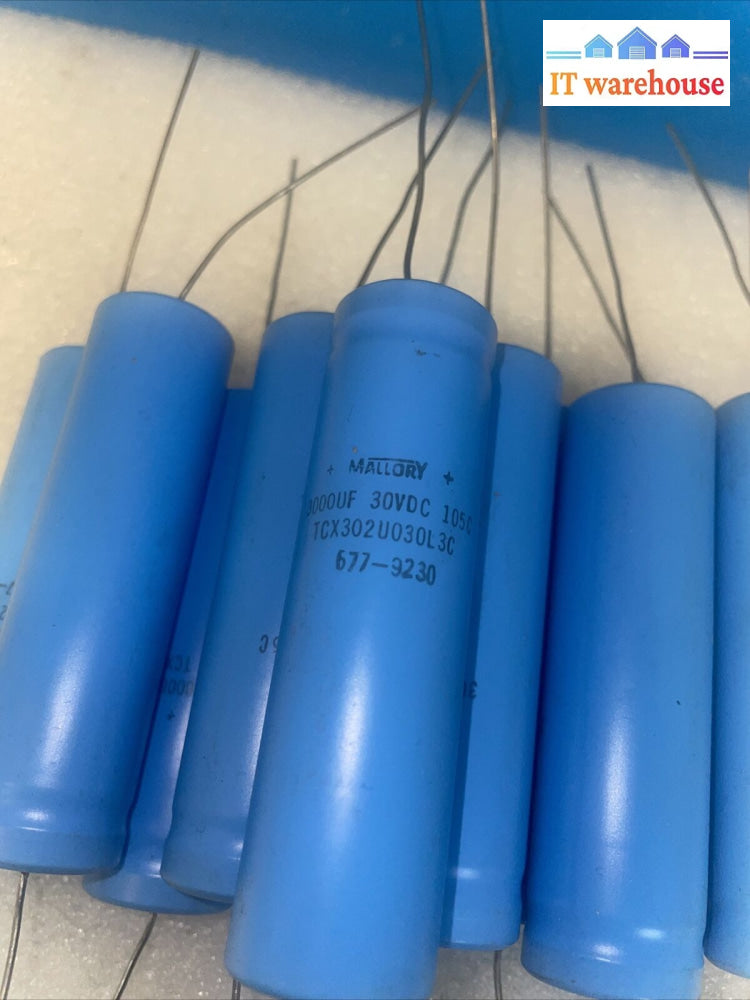 6X Mallory 3000Uf 30V Aluminum Capacitor 3000Mfd 30Vdc 30 Volts 3 000