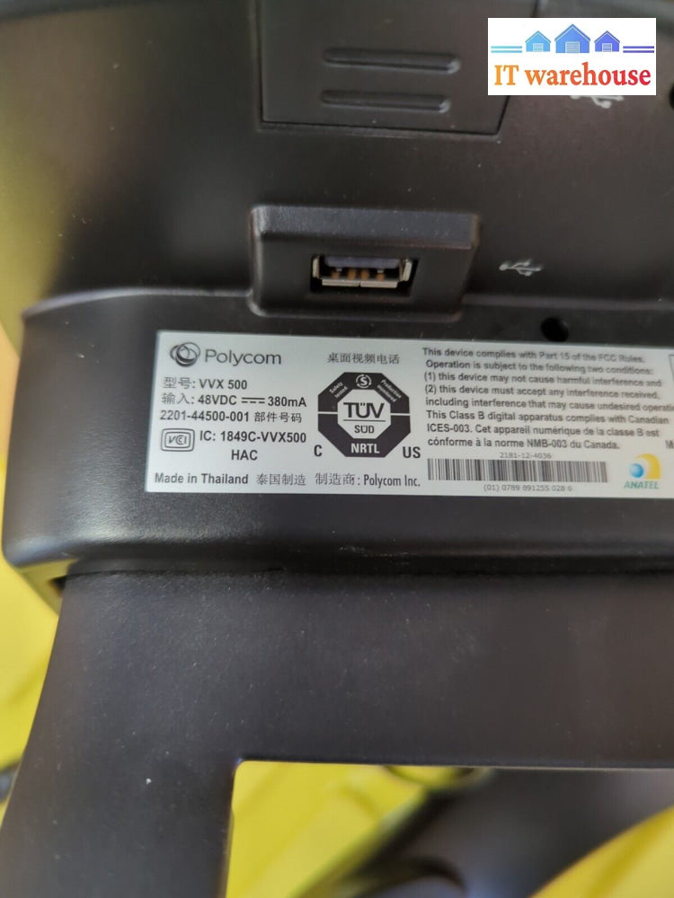 6X Polycom Vvx 500 Gigabit Ip Display Phones -