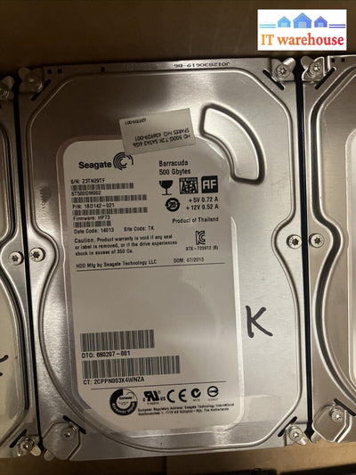 (6x) Seagate Barracuda ST500DM002 SATA 500GB 3.5" HD (1000 days remaining)~