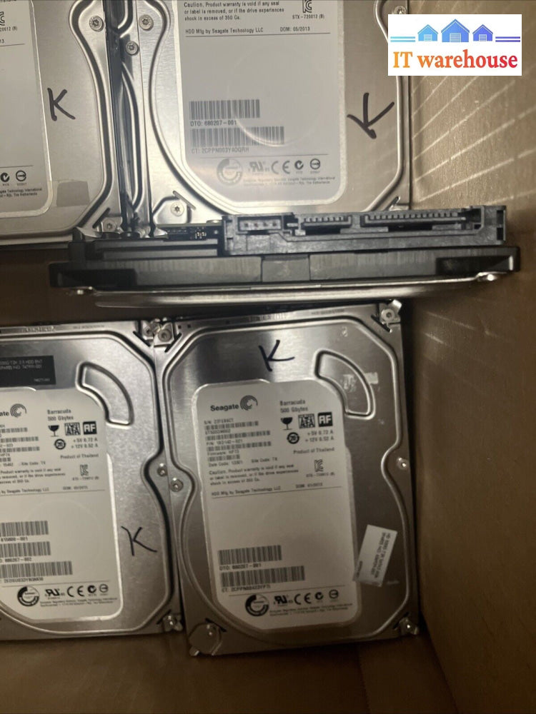 (6x) Seagate Barracuda ST500DM002 SATA 500GB 3.5" HD (1000 days remaining)~