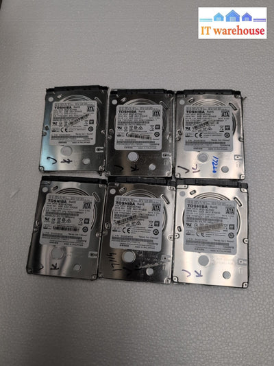 6x TOSHIBA MQ01ACF050 2.5" Thin HDD 500GB SATA 7200RPM (1000 days remains) -