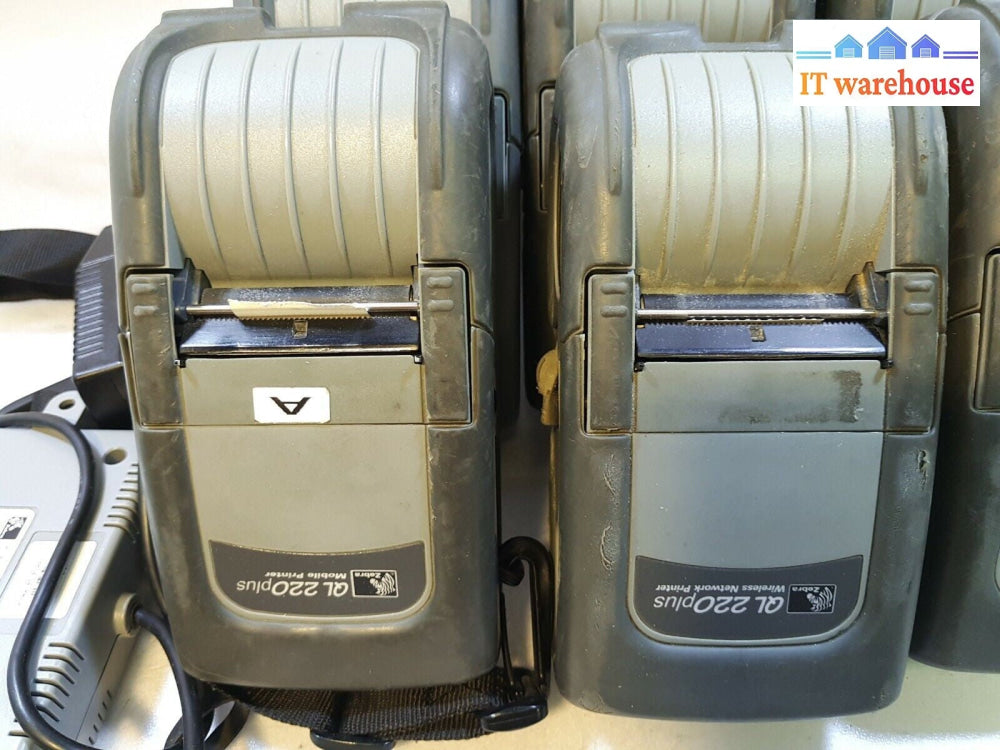 - 6x Zebra QL220 Plus Portable  Mobile Thermal Printer W/ Battery & ONE Charger