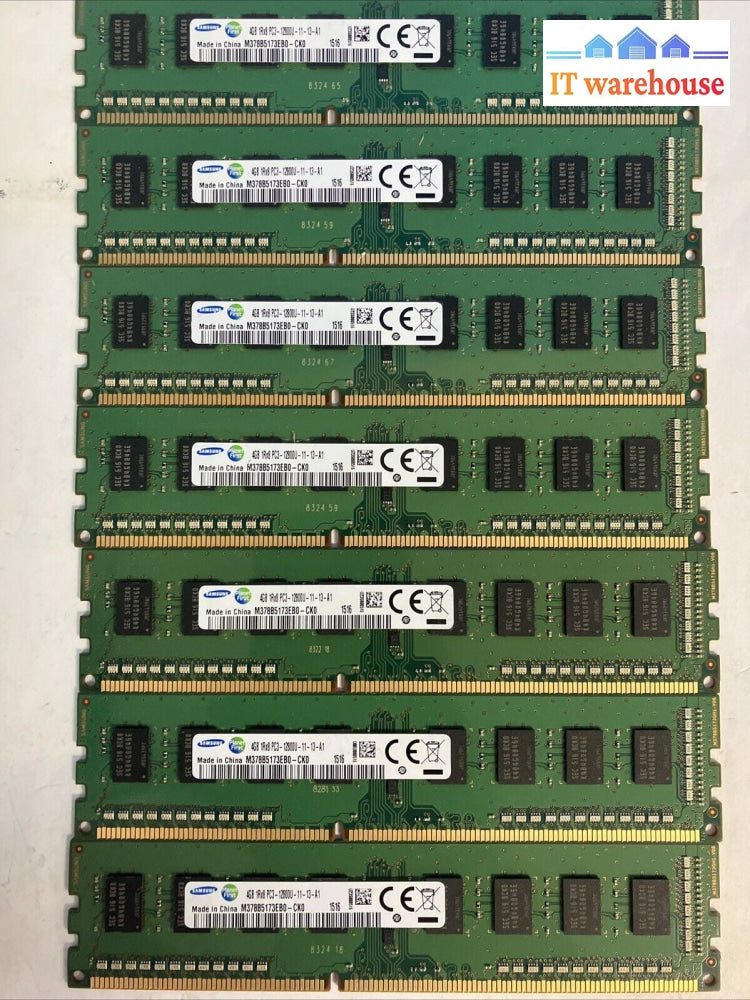 (7x 4GB) Samsung 1Rx8 DDR3-1600 PC3-12800U Desktop DIMM RAM M378B5173EB0-CK0 ~