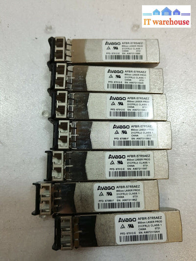- 7x  Avago/Aglient  AFBR-57R5AEZ 850nm 4GB SW SFP GBIC Transceivers 