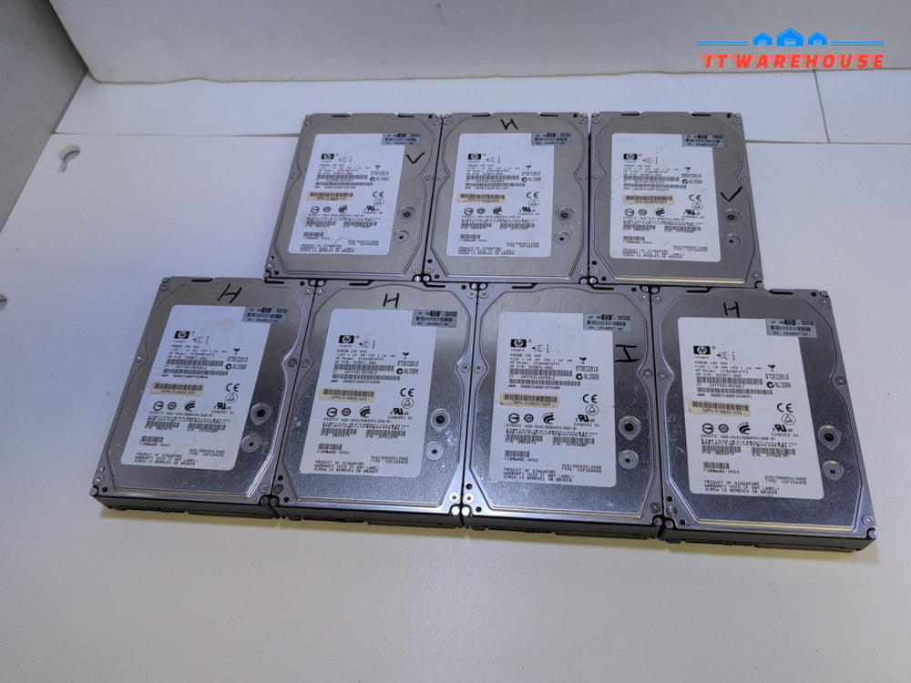 7x HP EF0450FATFE 533871-002 0B24474 450GB 15K SAS Hard Drives Tested -