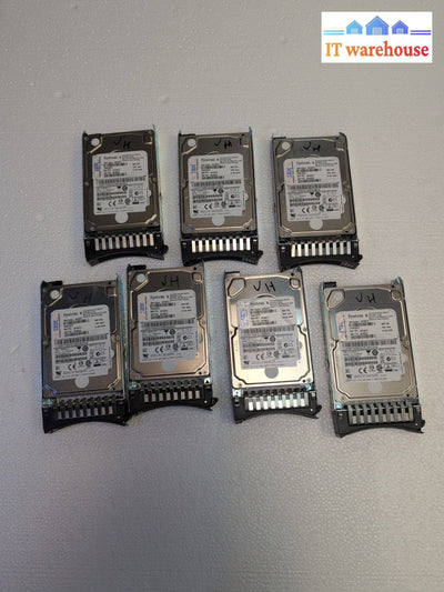 7x IBM 90Y8872 90Y8873 90Y8876 600GB 10K  2.5" SAS  HARD DRIVE W/Caddy Tested -