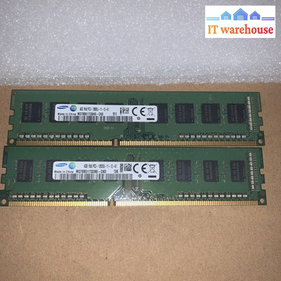 8GB (2 X 4GB) - Samsung M378B5173DB0-CK0  PC3-12800U DDR3 DESKTOP RAM MEMORY