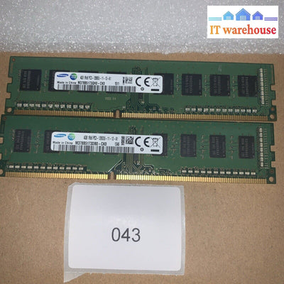 8GB (2 X 4GB) - Samsung M378B5173DB0-CK0  PC3-12800U DDR3 DESKTOP RAM MEMORY