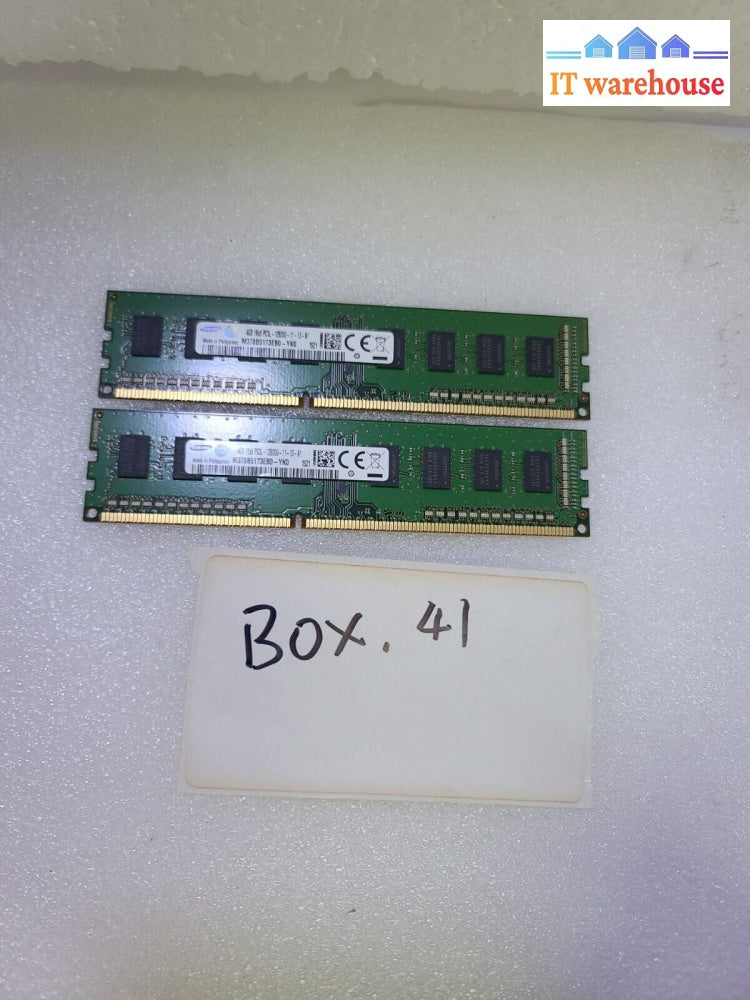 - 8GB (4GBx2)  Samsung M378B5173EB0-YK0 PC3L-12800U DESKTOP RAM 