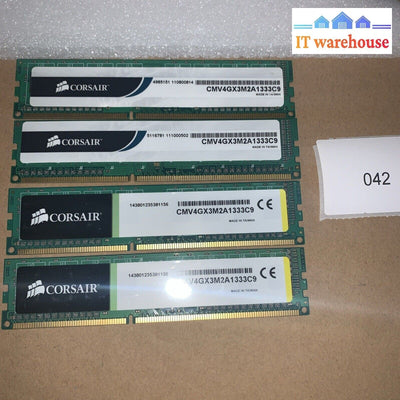 8GB Kit (4 x 2GB) Corsair CMV4GX3M2A1333C9 PC3-10600U DDR3 Desktop Memory RAM