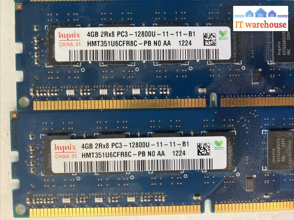 (8x 4GB) Hynix 2Rx8 DDR3-1600 PC3-12800U Desktop DIMM RAM HMT351U6CFR8C-PB ~