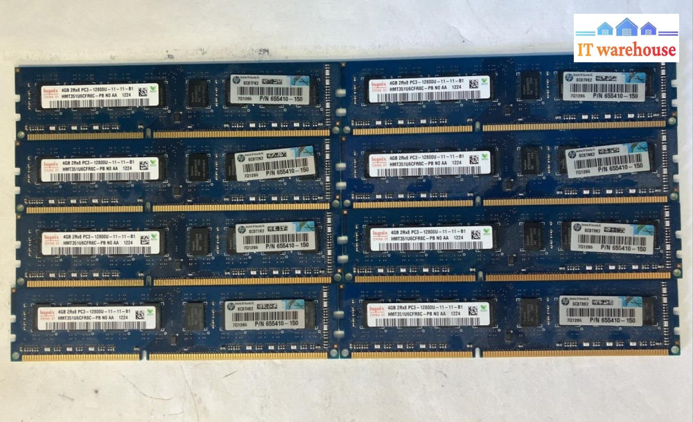 (8x 4GB) Hynix 2Rx8 DDR3-1600 PC3-12800U Desktop DIMM RAM HMT351U6CFR8C-PB ~