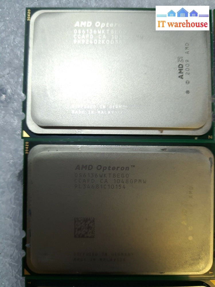 - 8x AMD Opteron OS6136WKT8EGO  2.4GHz 8-Core 6.4GT/s 12MB Socket G34 Processor