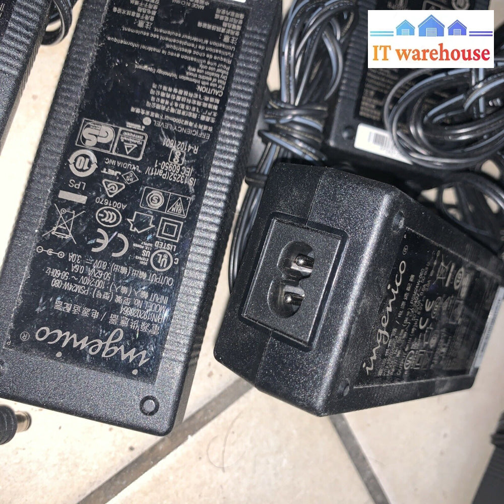 (8X) Genuine Ingenico Psm32W-080 Psm24W-080 Ac Adaptor Power Supply + Power Cord