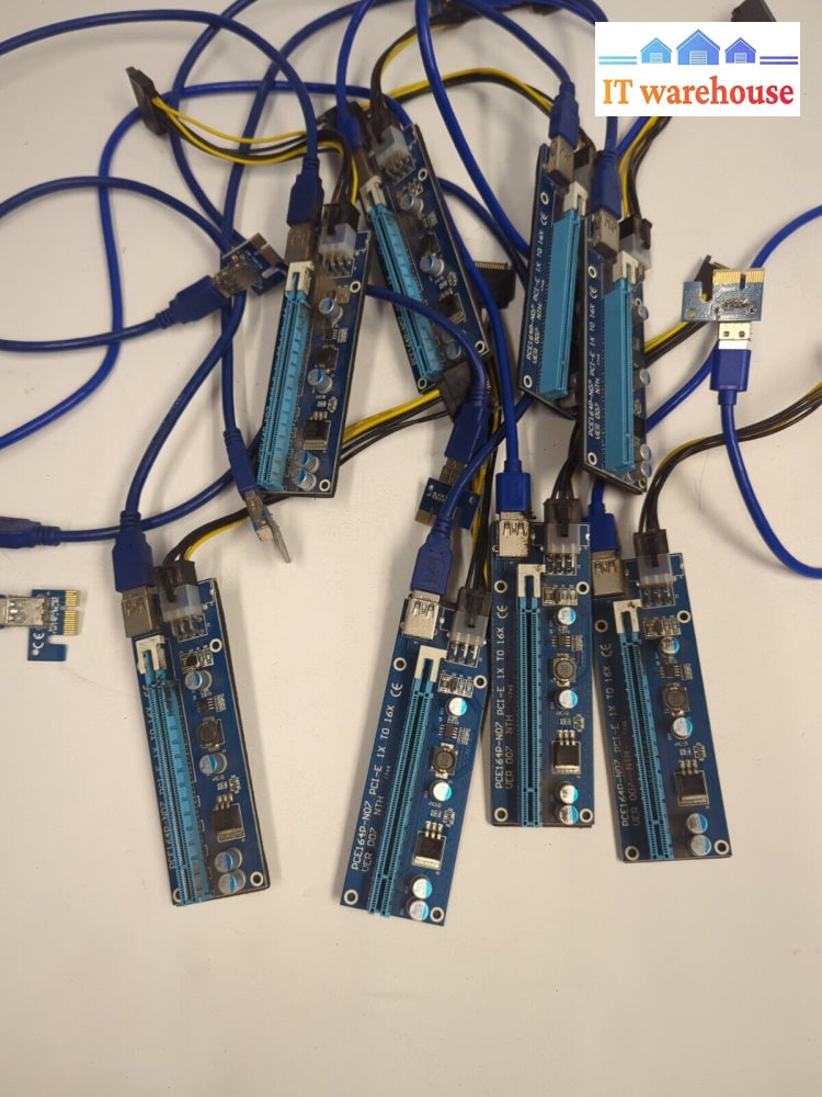 8x GPU Riser PCE164P-N07 PCI-E 1X TO 16X Adapter With Cable