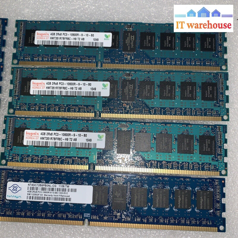 8x Nanya/Hynix 4GB Samsung 2Rx4 PC3-10600R server memory