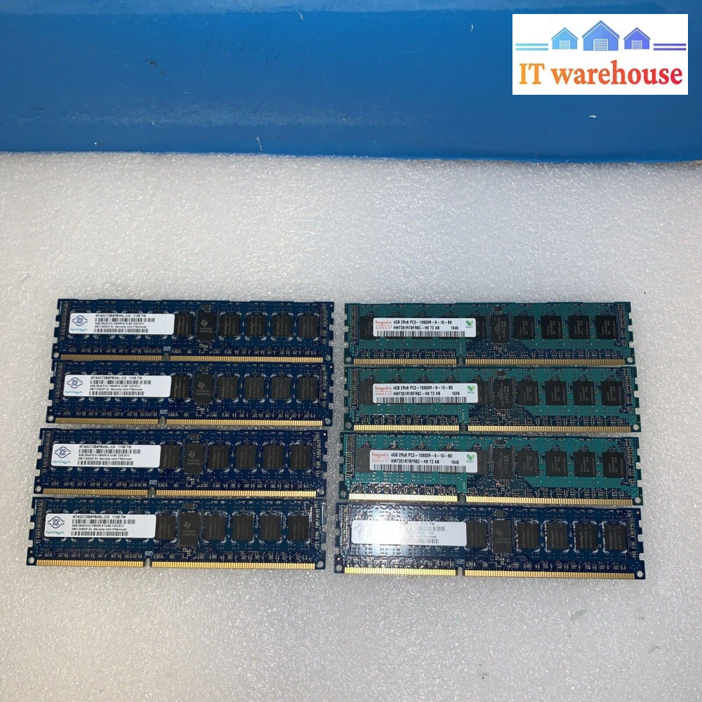 8x Nanya/Hynix 4GB Samsung 2Rx4 PC3-10600R server memory