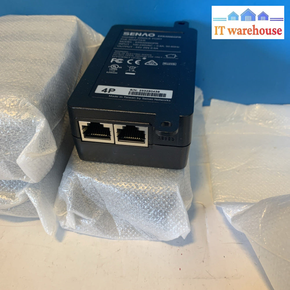 8x New SENAO EPA5006GP Passive 54V 0.6A Gigabit Single Port PoE Injector Adapter