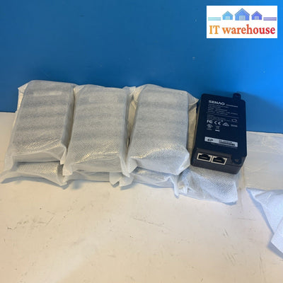 8x New SENAO EPA5006GP Passive 54V 0.6A Gigabit Single Port PoE Injector Adapter