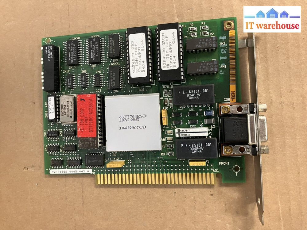 ~ 92F4555B IBM 16/4 ISA 8-Bit Token Ring Adapter W/ 9-pin serial port