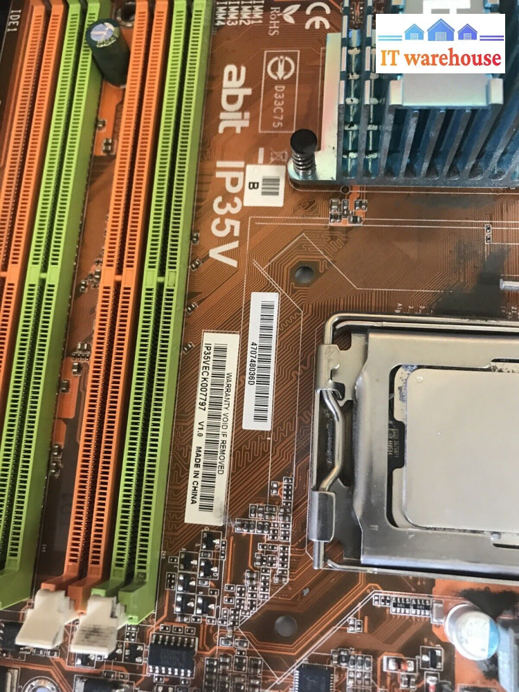 Abit Ip35V - Motherboard Atx Lga775 Socket P35 W/ Quad Core Q6600 Cpu