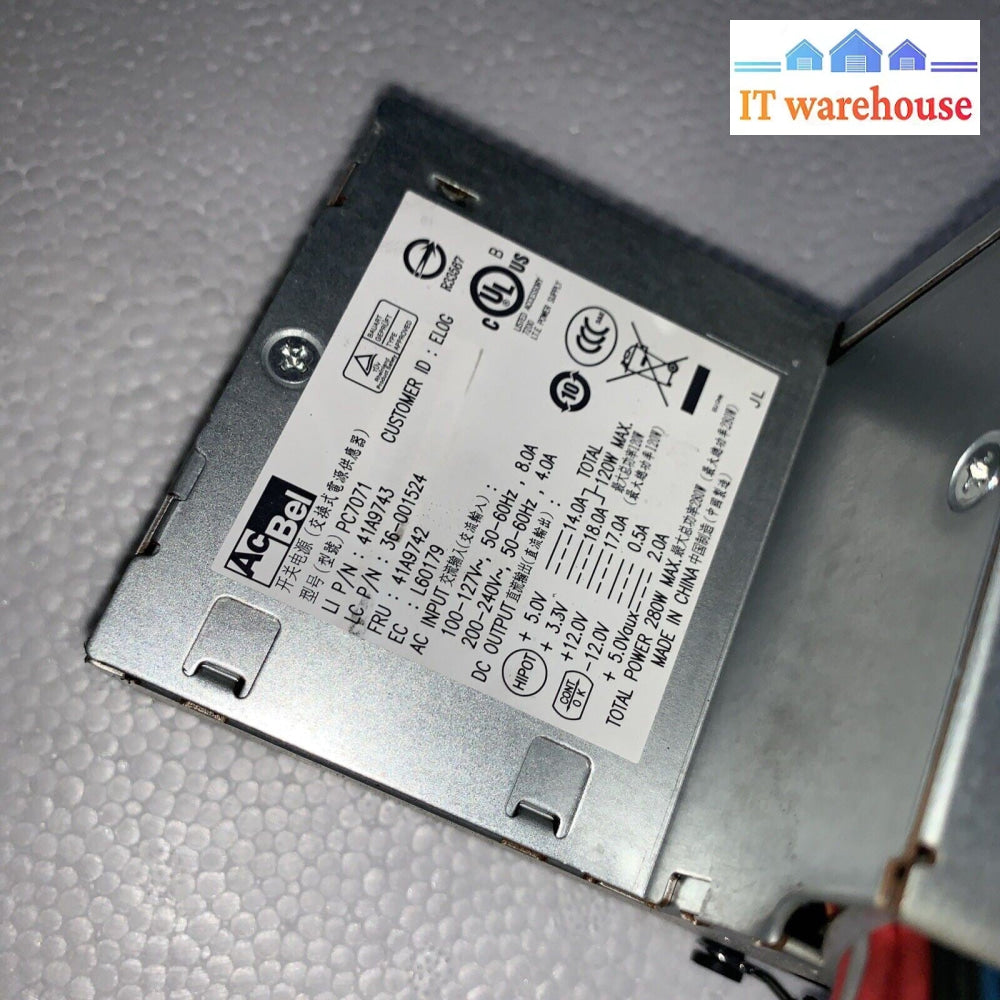 AcBel PC7071 Lenovo M58 SFF 280W PSU Power Supply Unit 41A9743