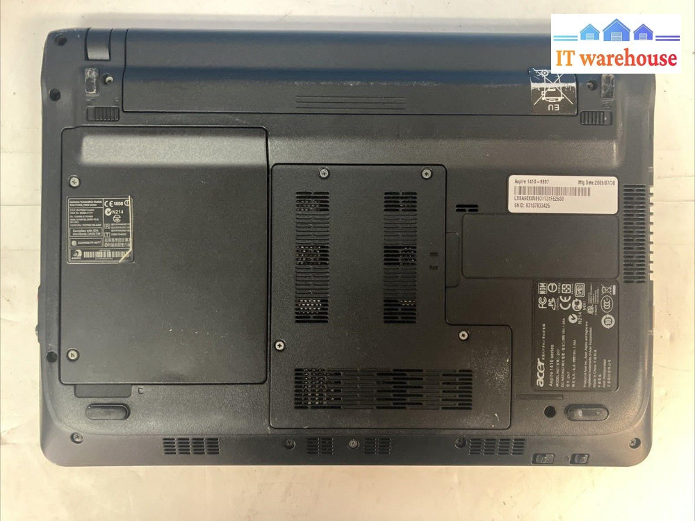 Acer Aspire 1410 14" Laptop Intel Core 2 CPU, 3GB RAM, 250GB HDD (Bad Battery) ~