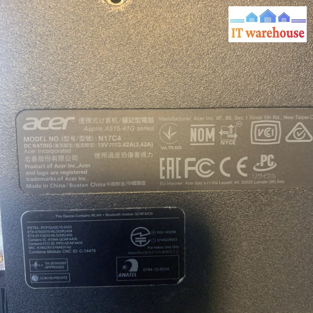 Acer Aspire 3 N17C4 C5V08 LA-E903P 15.6" Laptop with AMD A12-9720P CPU